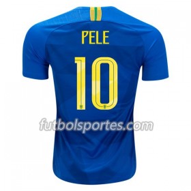 Camisetas Brasil Pele 10 Segunda Equipacion Mundial 2018